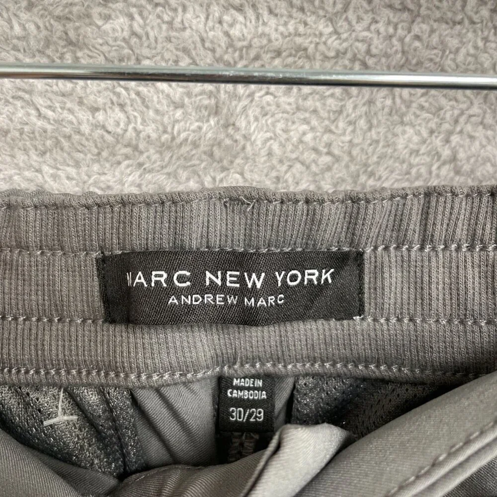 NEW Marc New York Andrew Marc Men's 30x29  Gray Commuter Pants Relaxed Fit